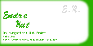 endre mut business card